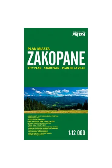 Zakopane 1:12 000 plan miasta PI�TKA