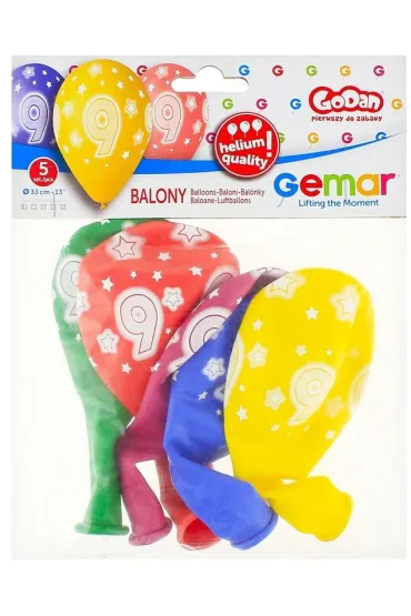 Godan Balony Premium Hel z nadr. 9, 13" op. 5szt.