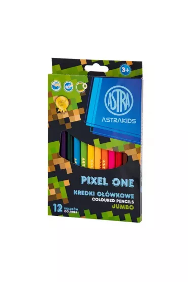 Astra Kredki o��wkowe Jumbo Pixel One/Unicorn 12 szt.