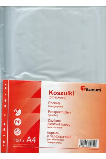 Titanum Koszulki A4 groszkowe 100 szt.