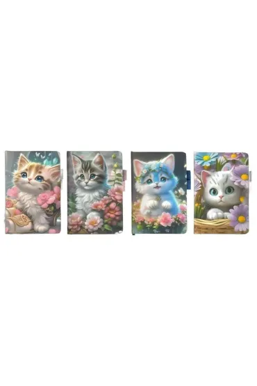 Fandy Notes C6 80K z gumk� linia Kotek mix
