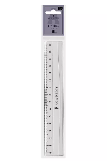 Interdruk Linijka plastikowa Academy 15cm