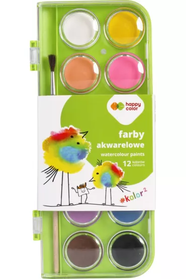 Happy Color Farby akwarelowe Premium, zestaw 12 kolor�w