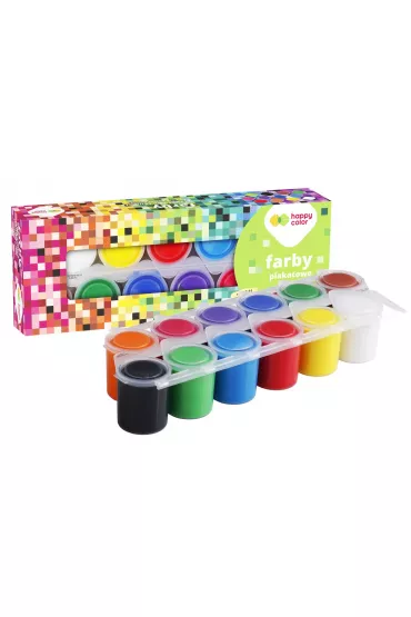 Happy Color Farba plakatowa tempera 12x25 ml
