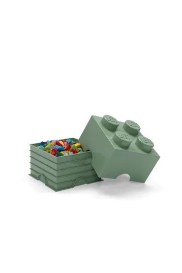 Pojemnik klocek LEGO Brick 4 Oliwkowy