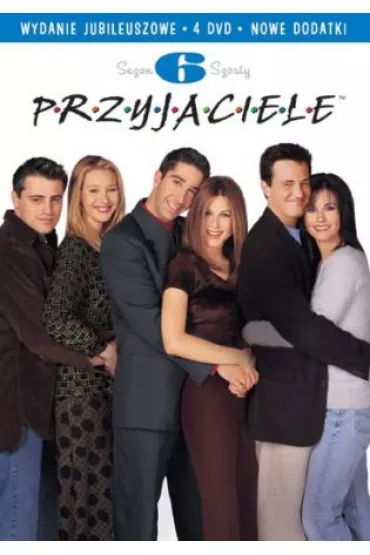 Przyjaciele. Edycja jubileuszowa, sezon 6 (4 DVD) - Courtney Cox Arquette, David Schwimmer, Jennifer Aniston, Lisa Kudrow, Matt LeBlanc, Matthew Perry