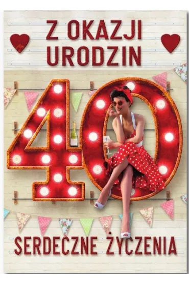 Trend Kartka okoliczno�ciowa Urodziny 40 MF31