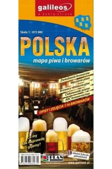 Mapa piwa i browar�w - Polska 1:875 000