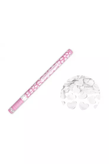 PartyDeco Tuba z sercami bia�ymi 80cm
