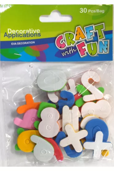 Craft with Fun Ozdoba dekoracyjna piankowa cyferki
