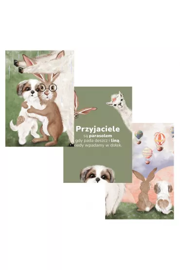 Plakaty A4 Przyja�� 3 szt 336x251 mm