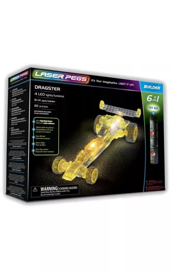 Klocki. Laser Pegs. Dragster 6 w 1