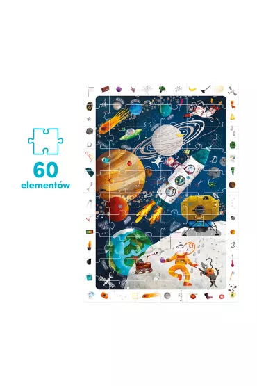 Puzzle obserwacyjne 60 el. Kosmos Bright Junior Media