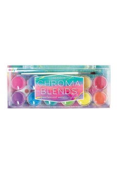 Kolorowe Baloniki Farby akwarelowe perowe + pdzelek 12 kolorw