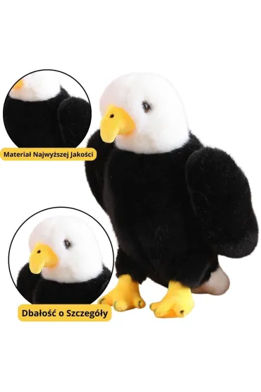 Maskotka Orze� czarno bia�y 25cm LeanToys