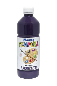 Farba Tempera w butelce Karbon 550 ml fioletowa