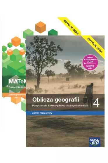 Pakiet podr�cznik�w: MATeMAtyka, Oblicza geografii. Zakres rozszerzony. Liceum i technikum. Klasa 4. Edycja 2024 - Joanna Czarnowska, Jolanta Weso�owska, Lech Cha�ko, Marcin �witoniak, Tomasz Rachwa�, Wojciech Babia�ski, Pawe�  Kroh, Czes�aw Adamiak