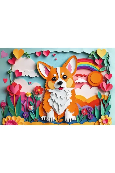 Puzzle z efektem 3D 160 el. Paper Art: Piesek Trefl