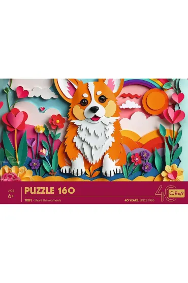 Puzzle z efektem 3D 160 el. Paper Art: Piesek Trefl