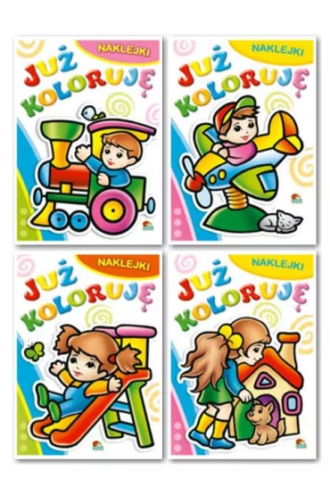(054) Ju� koloruj� z naklejkami MIX