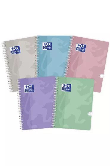 Koozeszyt Oxford Touch Pastel 2SPI A5 90g, kratka 80 kartek
