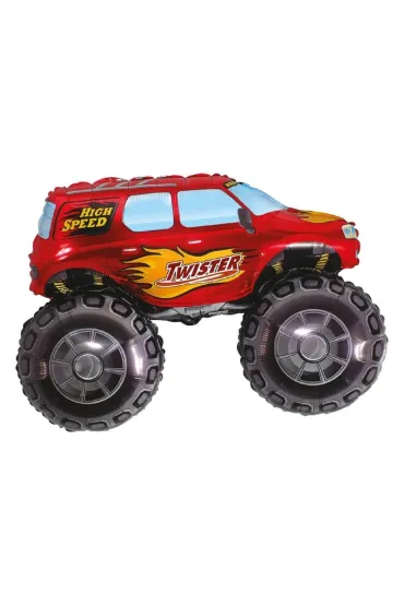 Godan Balon foliowy Samoch�d Twister czerwony 61cm