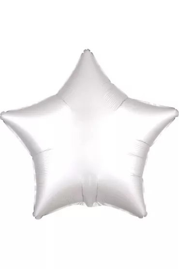 Amscan Balon foliowy Lustre bia�y gwiazda 48cm