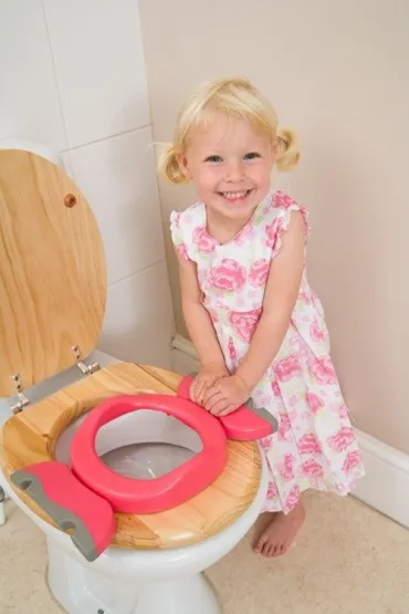 Potette Plus 2w1 Potette: Nocnik dla dziecka i nak�adka na toalet�, r�owo-bia�y