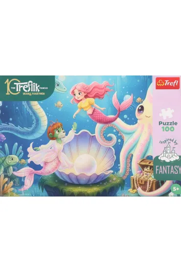 Puzzle 100 element�w Fantasy W krainie Syrenek TREFL 16575 TR