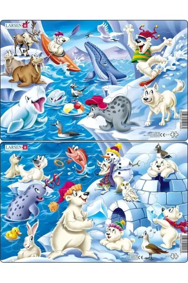 Puzzle 17 el. Zwierz�ta w Arktyce Larsen
