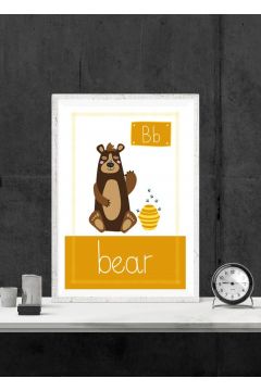 Honey Bear. Plakat premium 50 x 70 cm