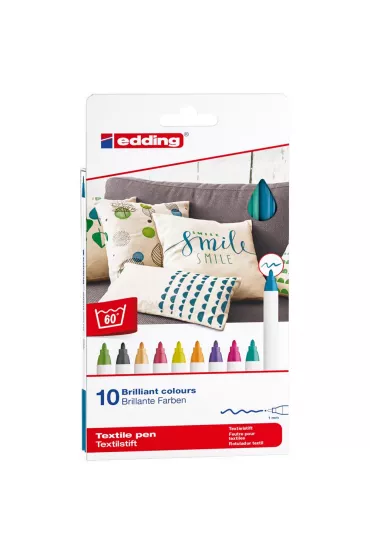 Edding Markery do tkanin 10 szt.