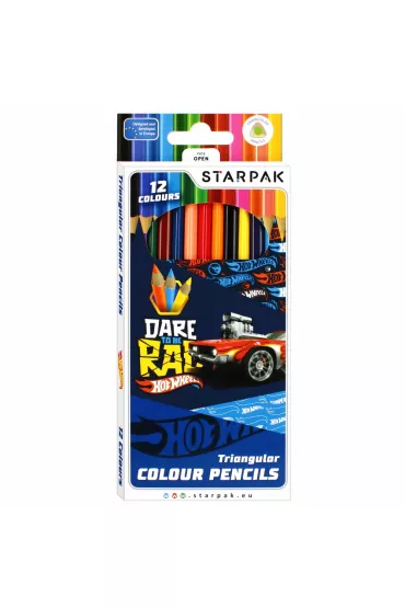 Starpak Kredki o��wkowe Hot Wheels 490887 12 szt.
