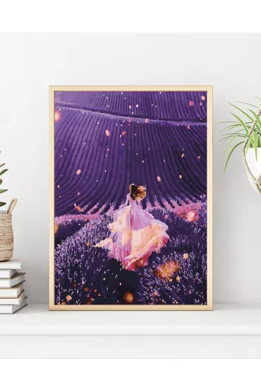 Twoje Hobby Malowanie po numerach - �wiat�o w lawendowym polu 40x50cm