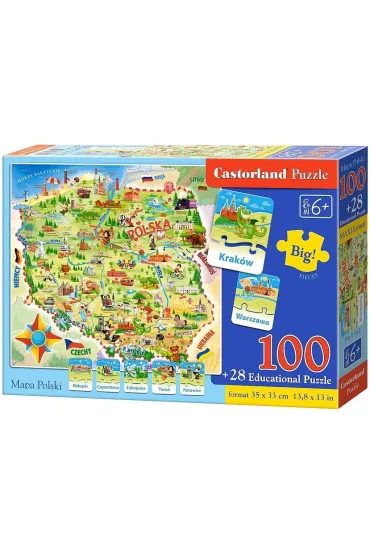 Pakiet Ma�y patriota: Kalambury. Polska Quiz, Puzzle edukacyjne. Mapa Polski - Pakiety na nagrody