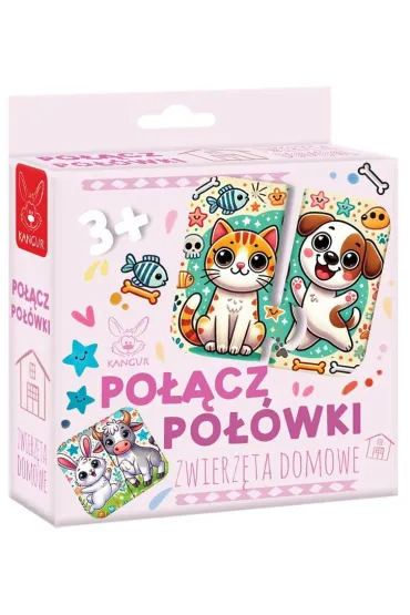 Puzzle Po��cz po��wki. Zwierz�ta Domowe Kangur
