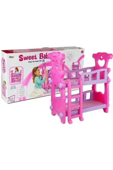 ��eczko pi�trowe dla lalek r�owe LeanToys