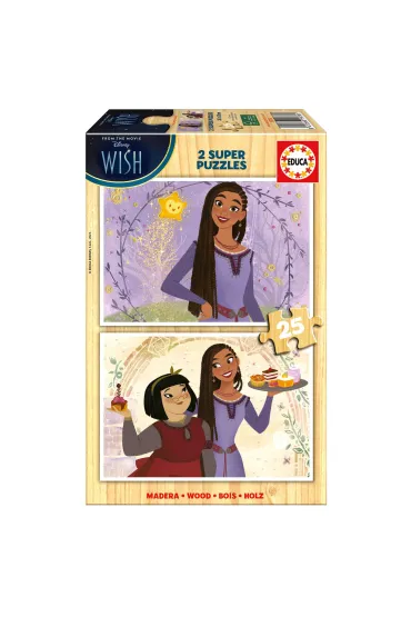 Puzzle drewniane 2x25 el. �yczenie Educa