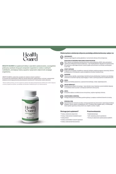 Health Guard Silny antyoksydant - suplement diety 90 kaps.