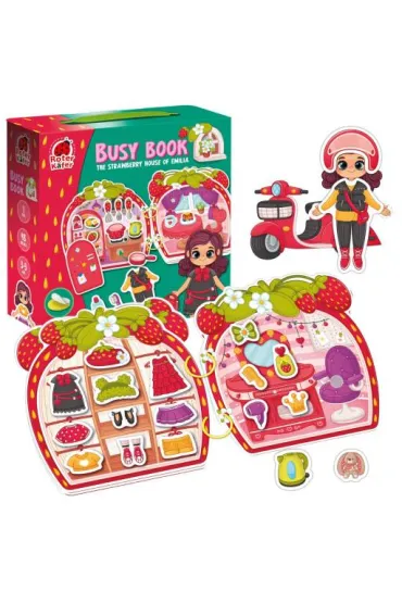 Busy book. Gra edukacyjna. Truskawkowy domek Emilii Roter Kafer