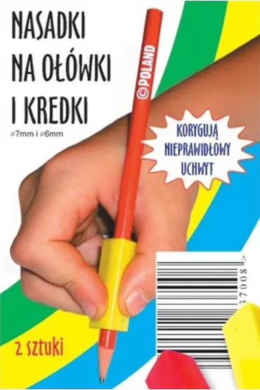 Harmonia Nasadki tr�jk�tne pod�u�ne na o��wki i kredki 2 szt.