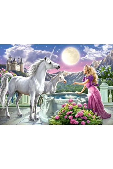 Puzzle 120 el. Ksi�niczka i jej Jednoro�ce Castorland