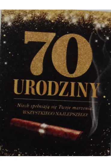 Art Nuvo Karnet 70 urodziny m�skie, brokat (13x20,5cm) CMB-104