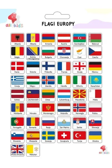 All4Kids Naklejki dla dzieci Flagi Europy