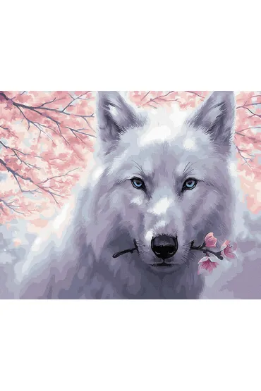 Twoje Hobby Malowanie po numerach - Wilk z kwiatem 40x50cm