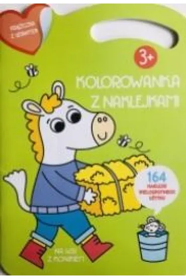 Kolorowana z naklejkami. Na wsi z koniekiem