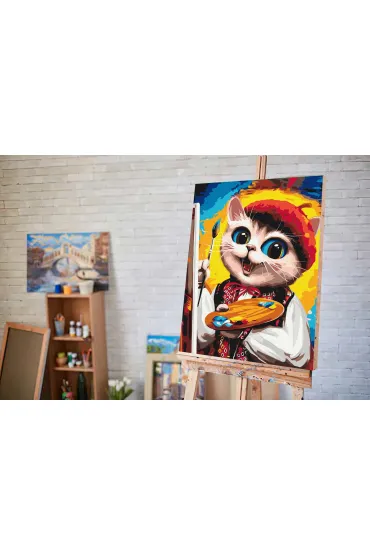 Twoje Hobby Malowanie po numerach - Kotek Artysta 40x50cm
