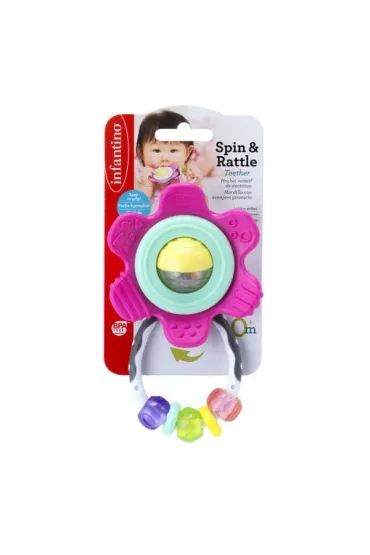 Infantino 216314N Grzechotka gryzaczek Kwiatek r�owy B-Kids