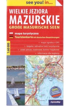 see you! In? Mapa turystyczna Wielkie Jeziora Mazurskie 1:60 000