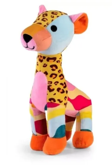 PLUSZAK LEOPARD 27CM KOLOROWY STOJACY Daffi
